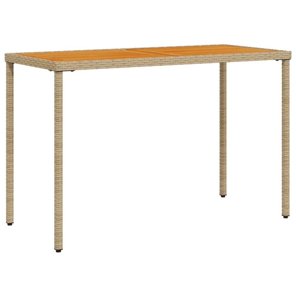 vidaXL vidaXL Garden Table with Glass Top Black 115x54x74 cm Poly Rattan - Garden Table