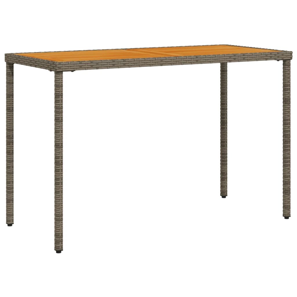 vidaXL vidaXL Garden Table with Glass Top Black 115x54x74 cm Poly Rattan - Garden Table
