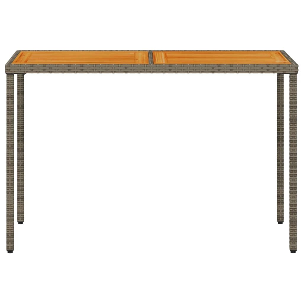 vidaXL Garden Table with Glass Top Black 115x54x74 cm Poly Rattan by vidaXL