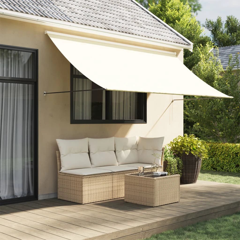 VidaXL Retractable Awning Cream 300x150 cm UV-Resistant Fabric And Steel Frame For Patio by vidaXL