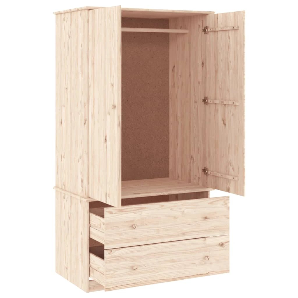 vidaXL vidaXL Wardrobe ALTA 90x55x170 cm Solid Wood Pine - Wardrobe