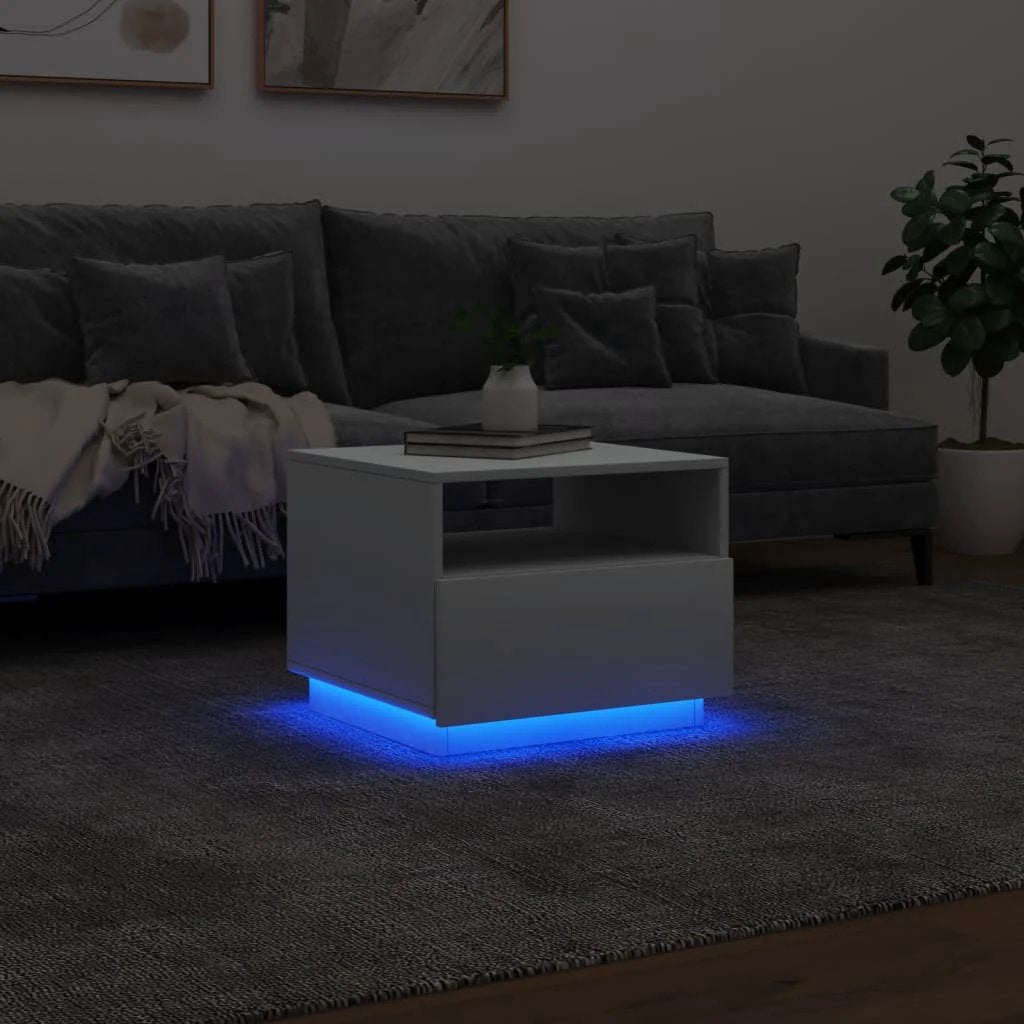 vidaXL VidaXL Coffee Table 50x49x40 cm LED Lights Living Room - Coffee Table