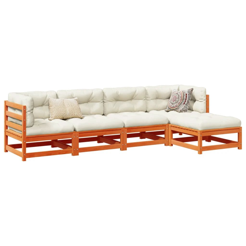 vidaXL 5 Piece Garden Sofa Set Solid Wood Pine by vidaXL