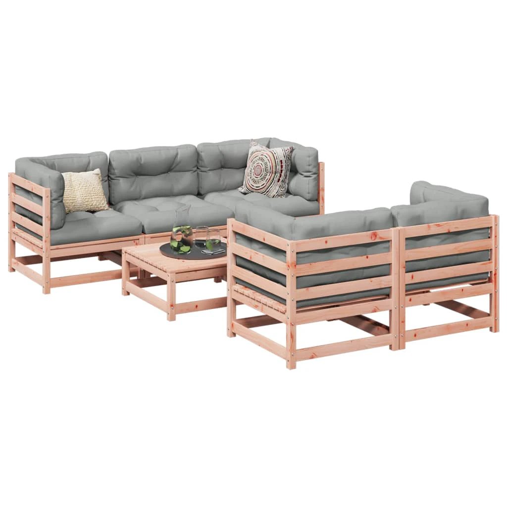 vidaXL vidaXL 6 Piece Garden Sofa Set Solid Wood Pine - Garden Sofa Sets