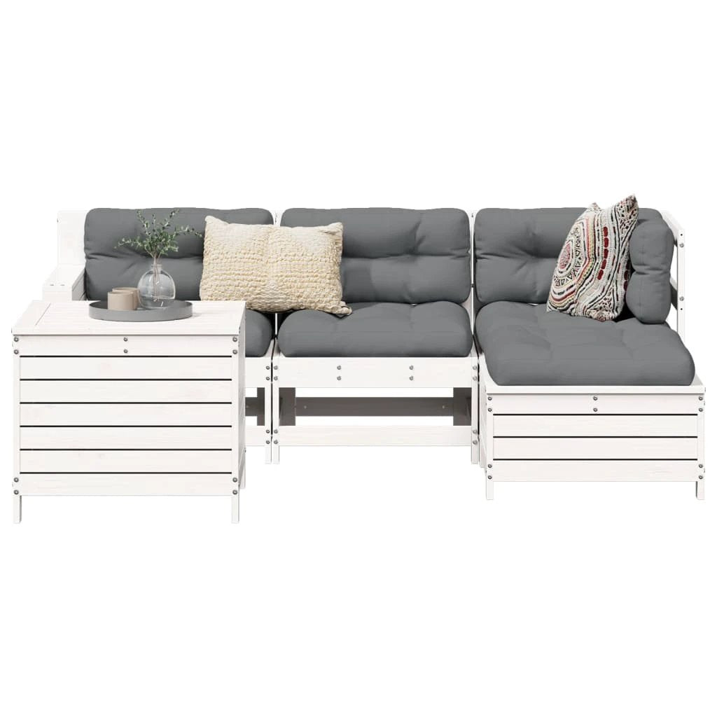 vidaXL vidaXL 5 Piece Garden Sofa Set Solid Wood Pine - Garden Sofa Sets