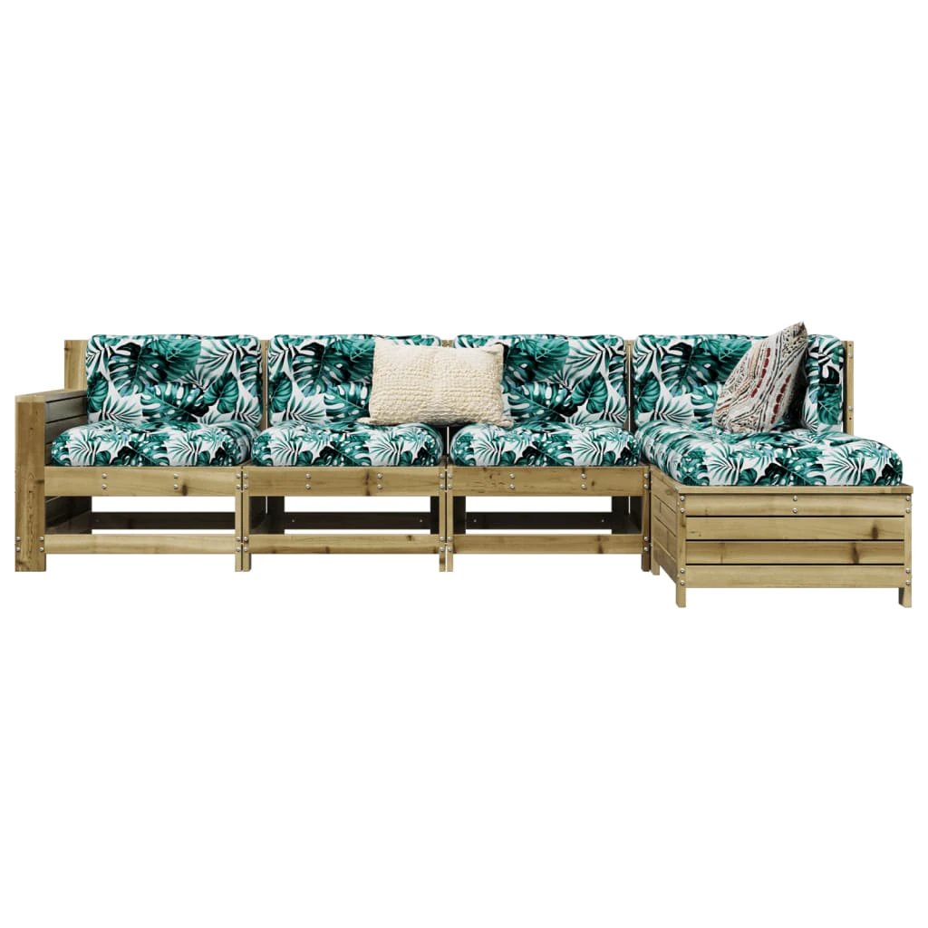 vidaXL vidaXL 5 Piece Garden Sofa Set Solid Wood Pine - Garden Sofa Sets