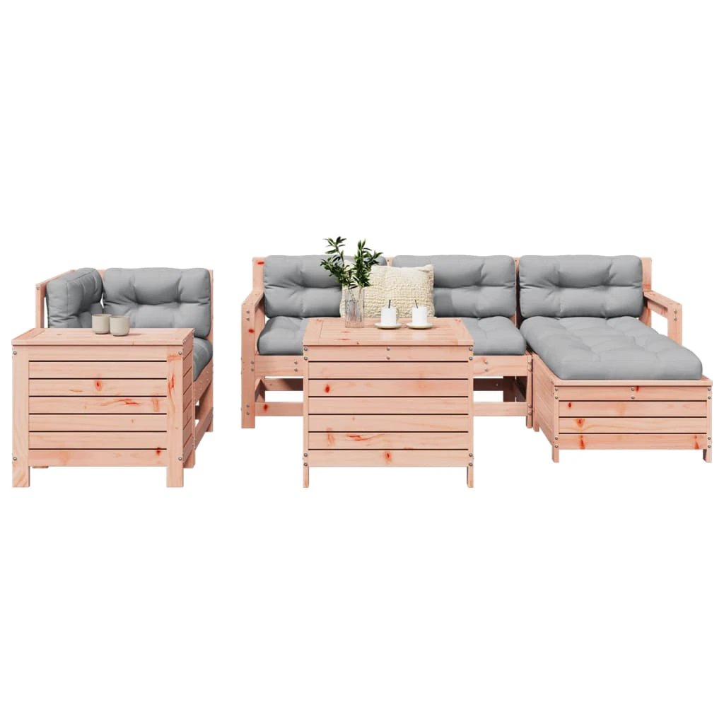 vidaXL vidaXL 7 Piece Garden Sofa Set Solid Wood Pine - Garden Sofa Sets