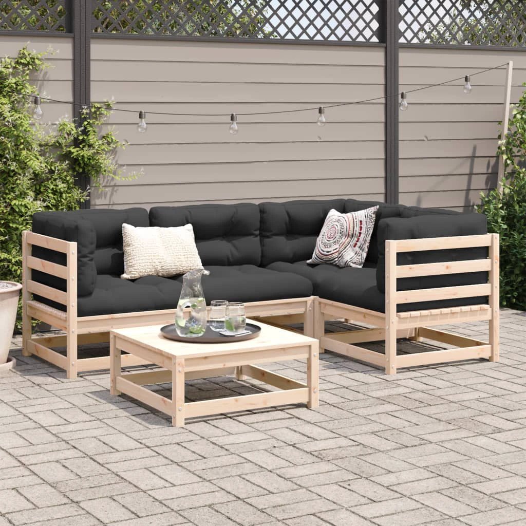 vidaXL 5 Piece Garden Sofa Set Solid Wood Pine by vidaXL