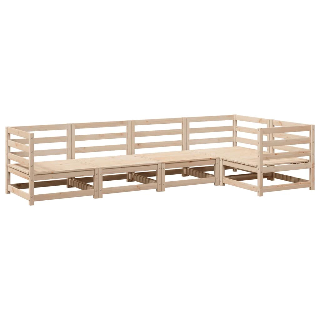 vidaXL vidaXL 5 Piece Garden Sofa Set Solid Wood Pine - Garden Sofa Sets