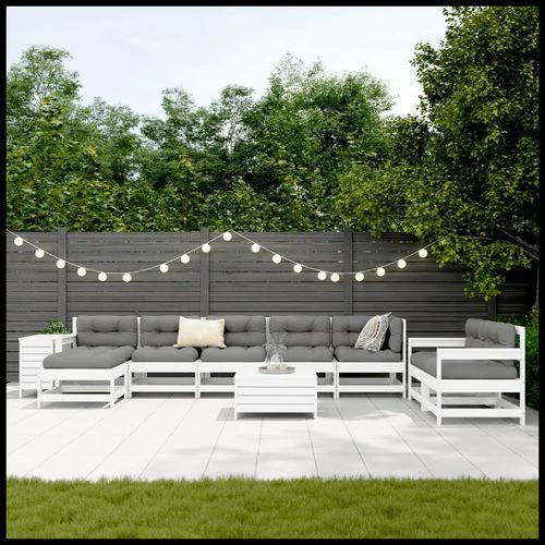 vidaXL 10 Piece Garden Sofa Set with Cushions for Stylish Outdoor Relaxation by vidaXL