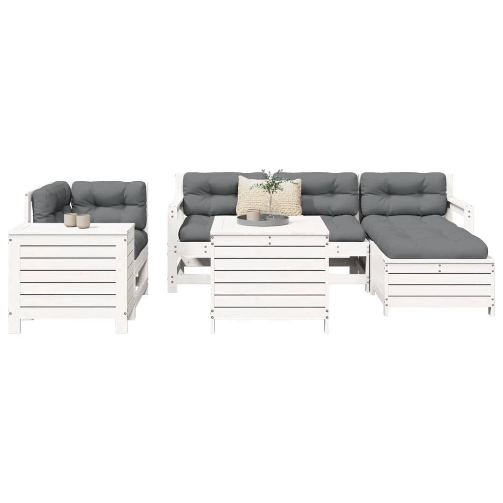 vidaXL vidaXL 7 Piece Garden Sofa Set Solid Wood Pine - Garden Sofa Sets