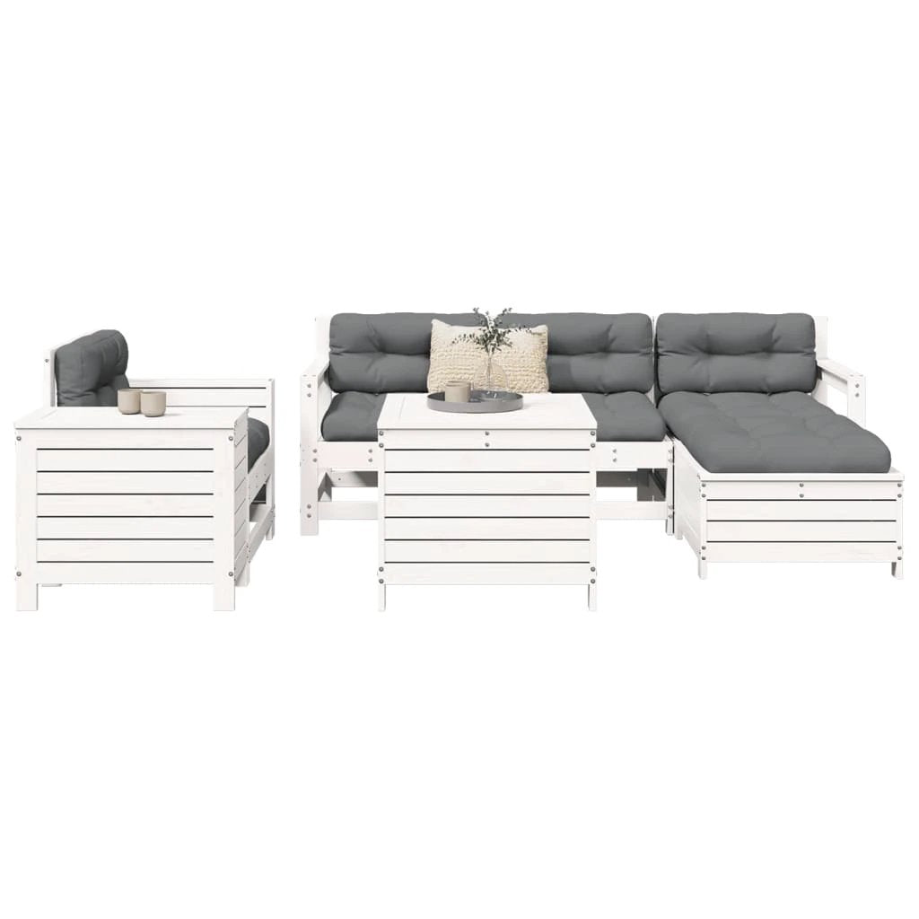 vidaXL 7 Piece Garden Sofa Set Solid Wood Pine by vidaXL