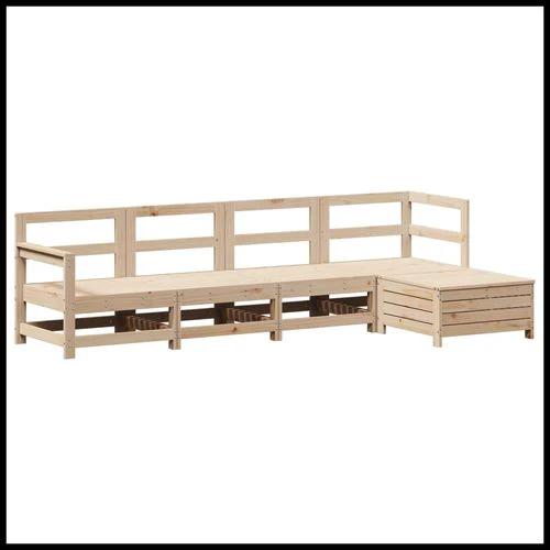 vidaXL 5 Piece Garden Sofa Set Solid Wood Pine with Comfortable Cushions for Outdoor Relaxation by vidaXL