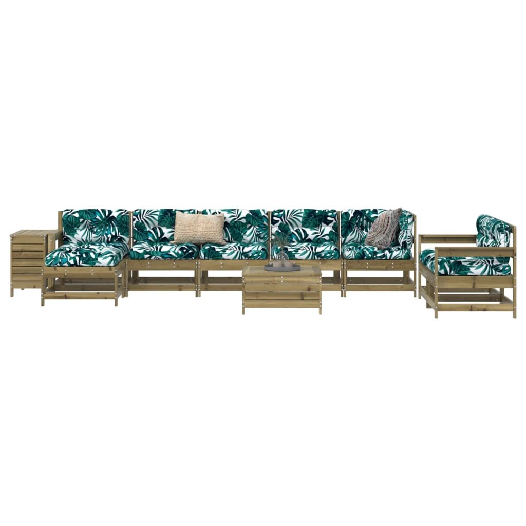 vidaXL 10 Piece Garden Sofa Set Solid Wood Pine by vidaXL