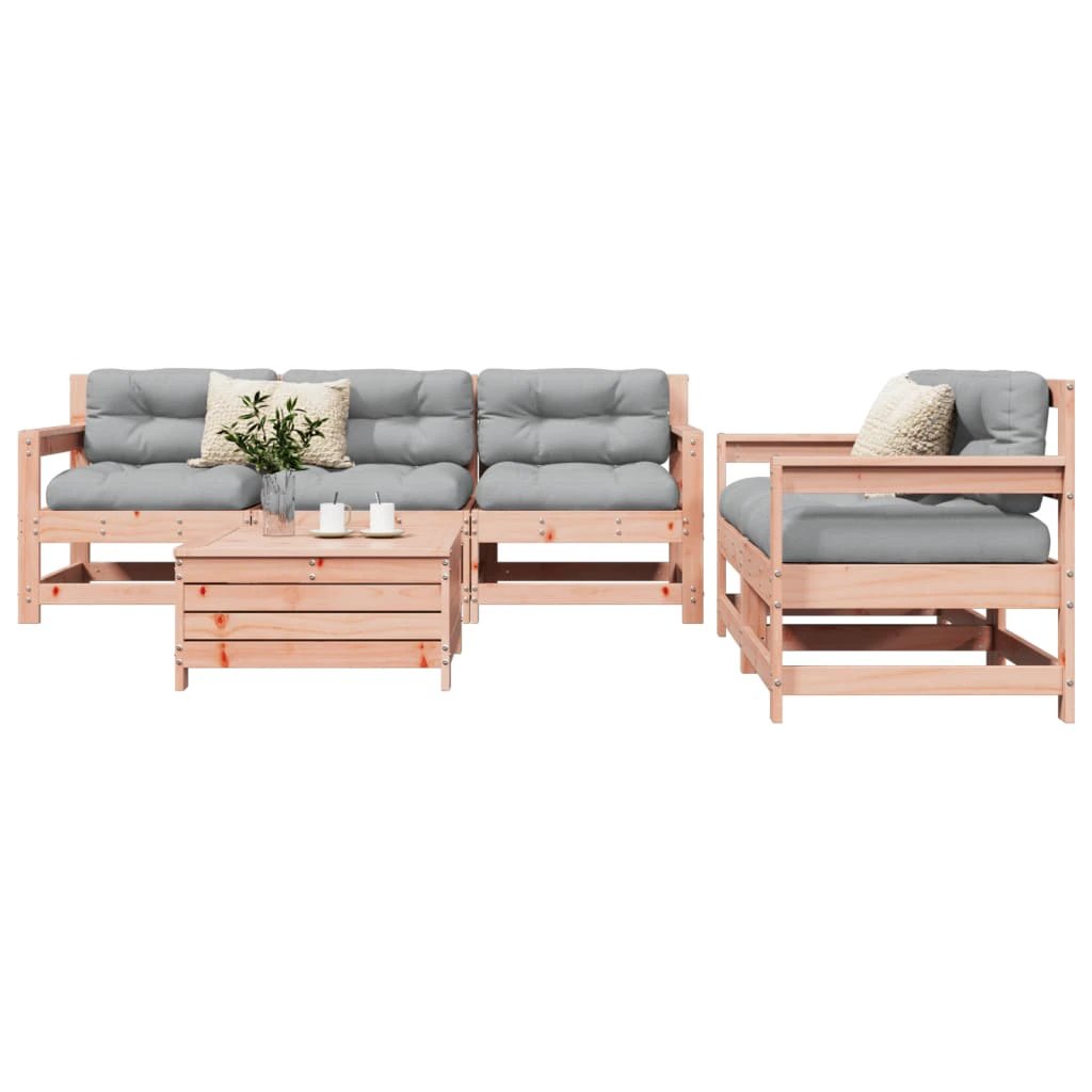 vidaXL vidaXL 6 Piece Garden Sofa Set Solid Wood Pine - Garden Sofa Sets