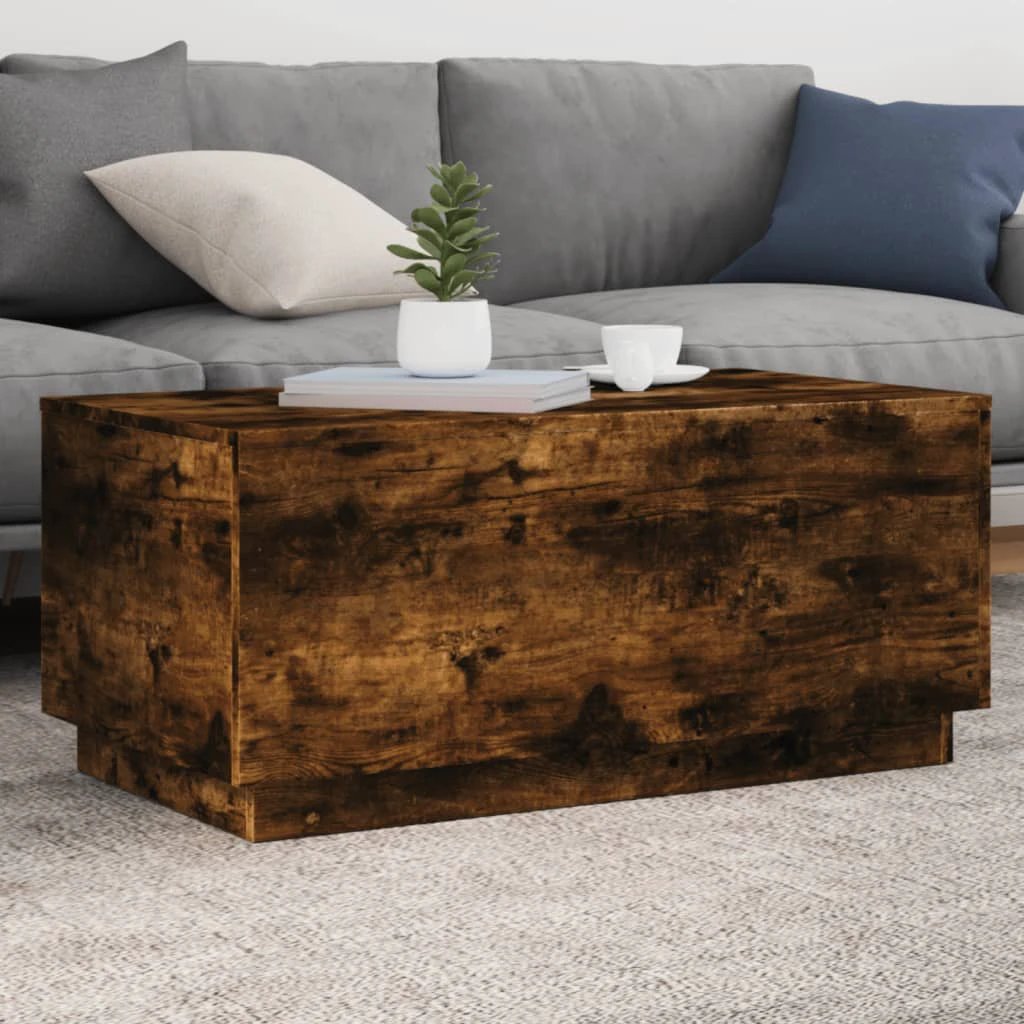 vidaXL vidaXL Coffee Table 50x50x40 cm LED Lights Living Room - Coffee Table