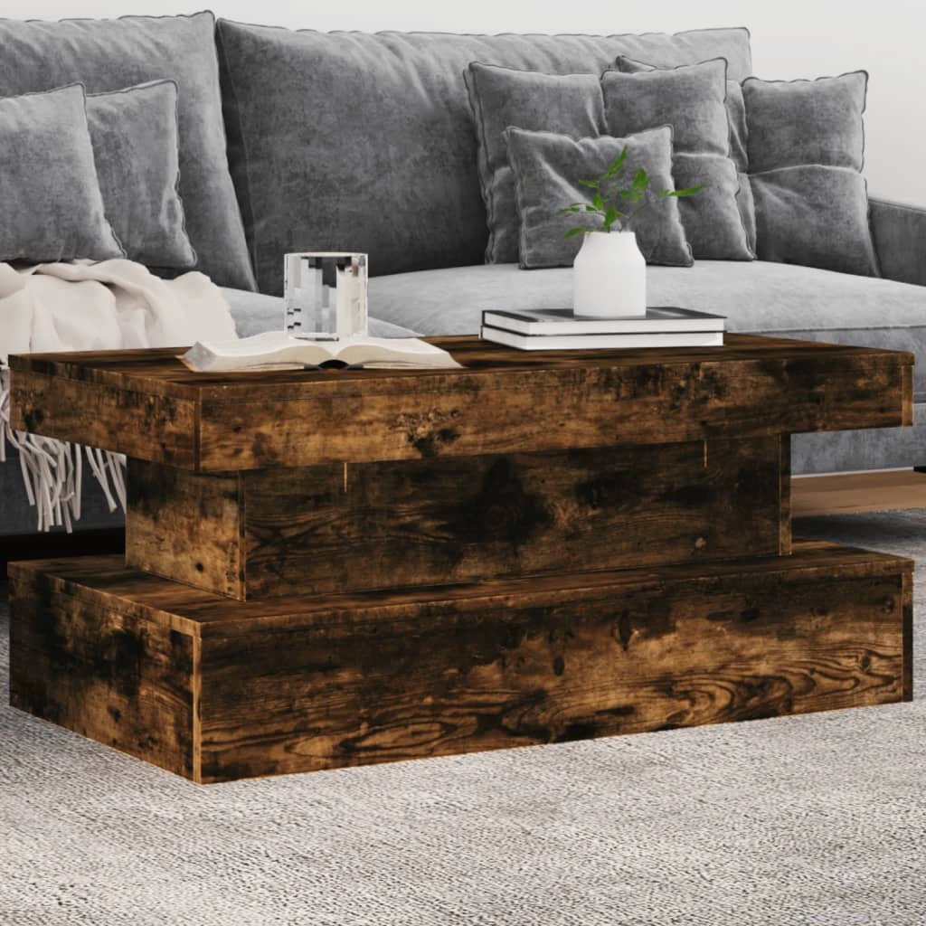 vidaXL VidaXL Coffee Table 50x50x40 cm LED Lights Living Room - Coffee Table