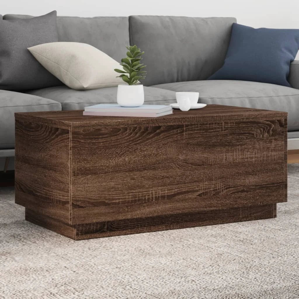 vidaXL vidaXL Coffee Table 50x50x40 cm LED Lights Living Room - Coffee Table