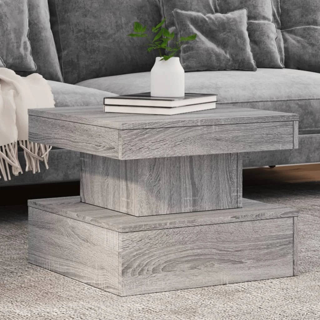 vidaXL VidaXL Coffee Table 50x50x40 cm LED Lights Living Room - Coffee Table