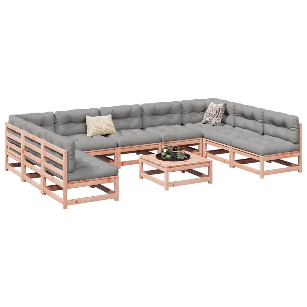 vidaXL 10 Piece Garden Sofa Set Solid Wood Pine by vidaXL