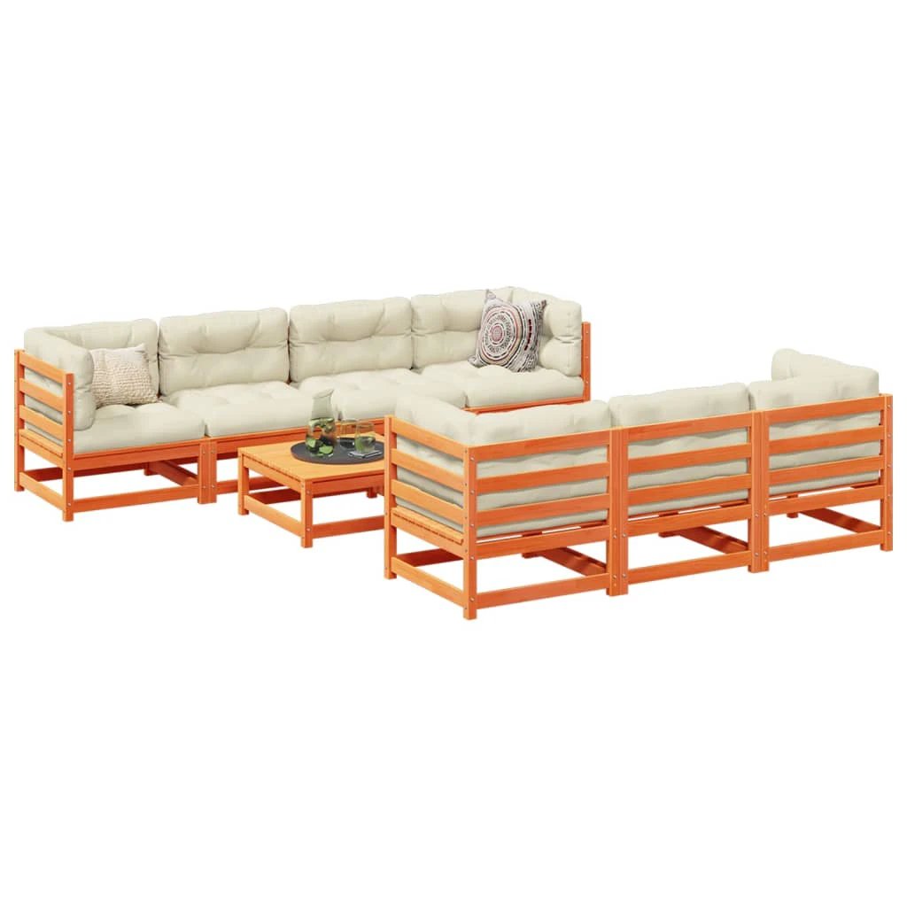 vidaXL vidaXL 8 Piece Garden Sofa Set Solid Wood Pine - Garden Sofa Sets