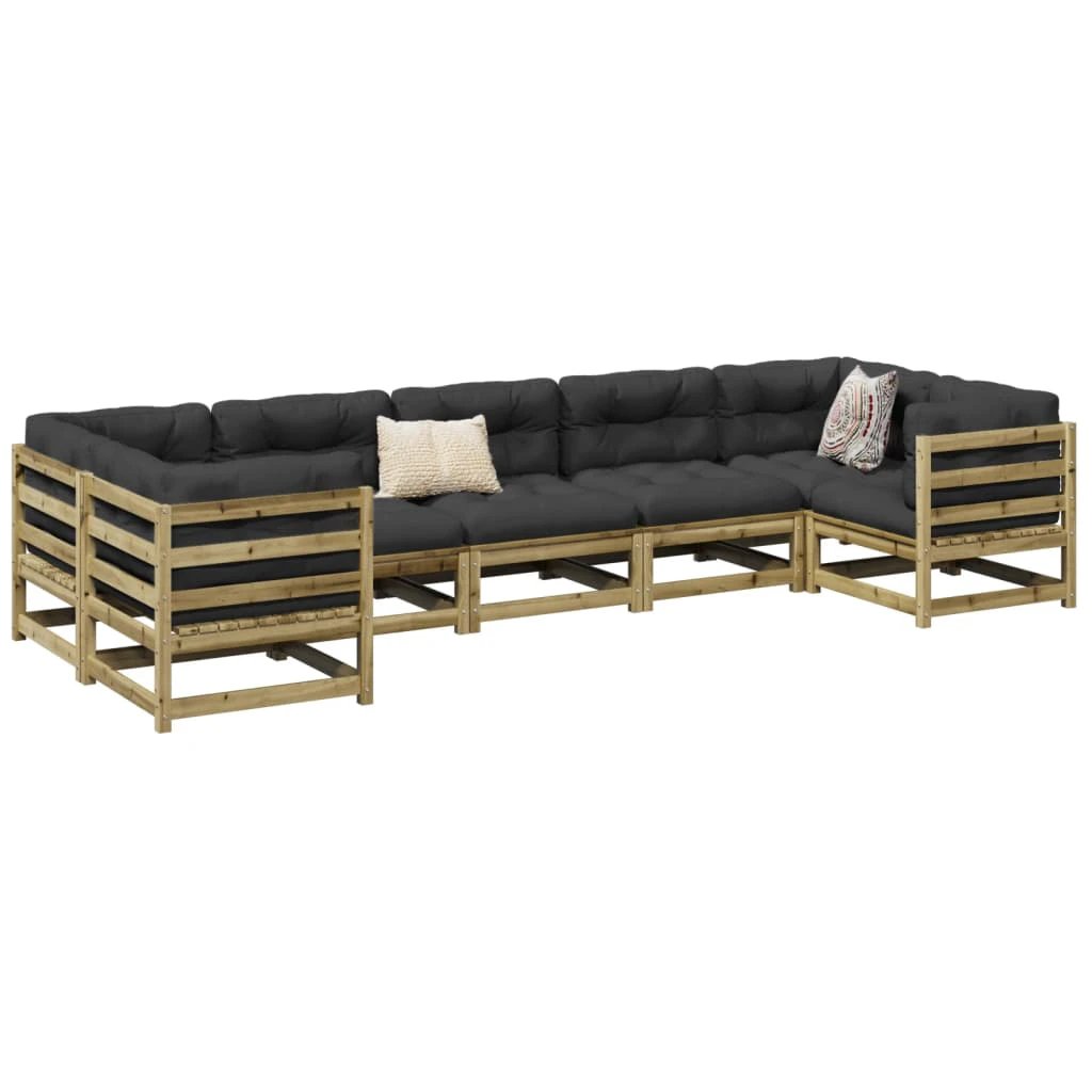 vidaXL vidaXL 7 Piece Garden Sofa Set Solid Wood Pine - Garden Sofa Sets
