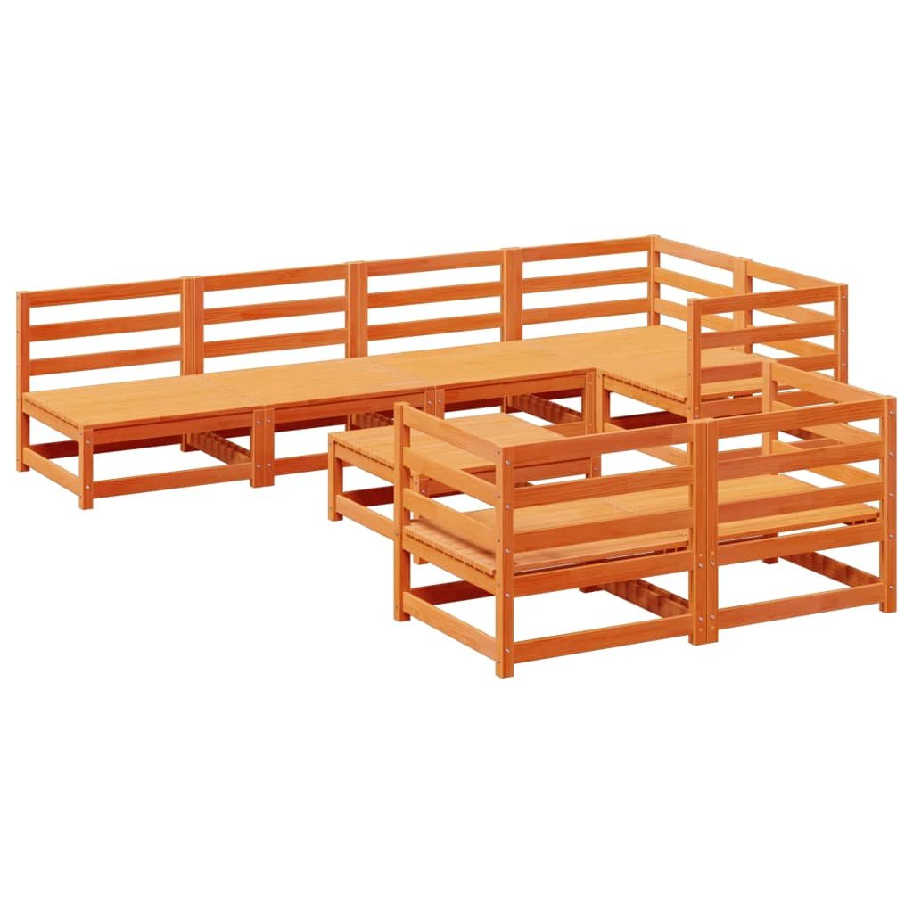 vidaXL 8 Piece Garden Sofa Set Solid Wood Pine by vidaXL