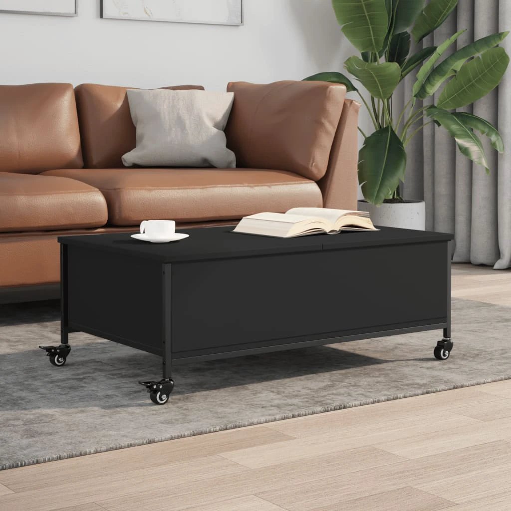 vidaXL VidaXL Coffee Table 91x55x34 Cm With Wheels Living Room - Coffee Table