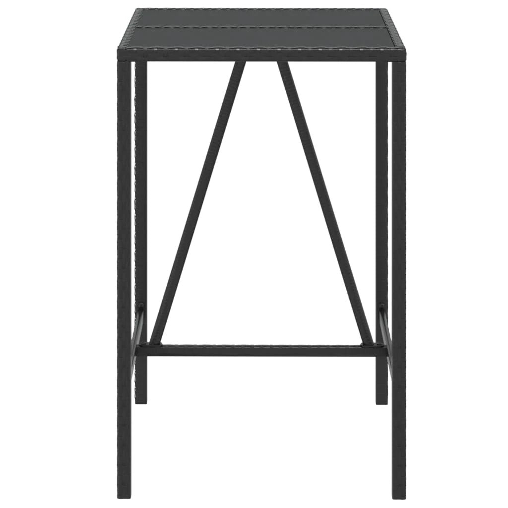 vidaXL Outdoor Bar Table Brown 70x70x110 cm Poly Rattan by vidaXL