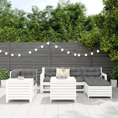 vidaXL vidaXL 7 Piece Garden Sofa Set with Cushions in Solid Wood Pine for Outdoor Entertaining - Garden Sofa Sets