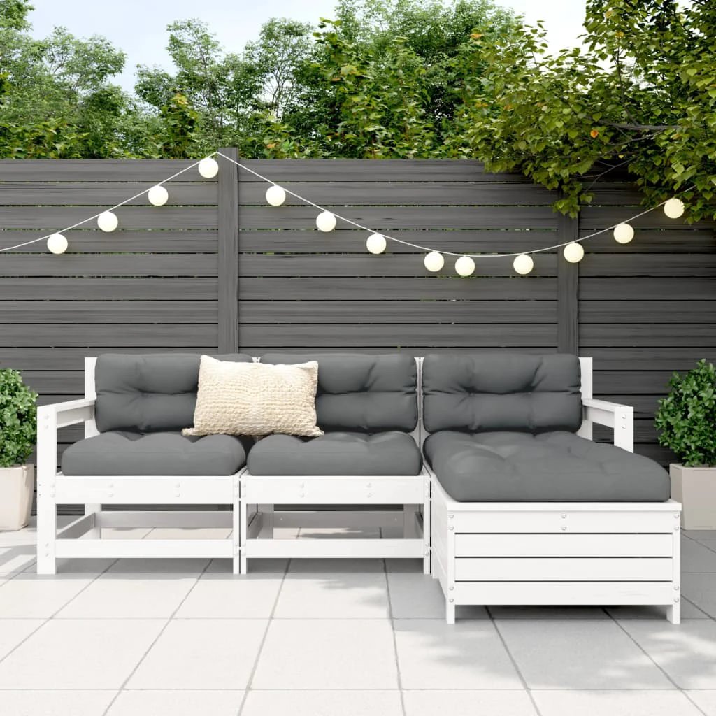 vidaXL 4 Piece Garden Sofa Set Solid Wood Pine by vidaXL