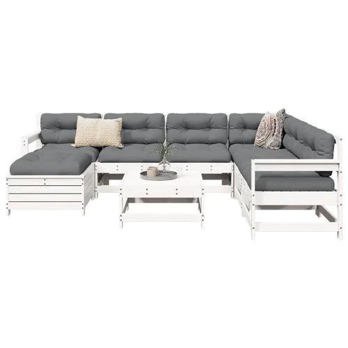 vidaXL vidaXL 8 Piece Garden Sofa Set with Cushions in Solid Pinewood for Outdoor Family Gatherings - Garden Sofa Sets