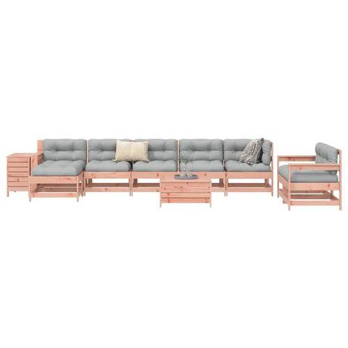 vidaXL 10 Piece Garden Sofa Set Solid Wood Pine with Slatted Design for Outdoor Relaxation and Family Gatherings by vidaXL