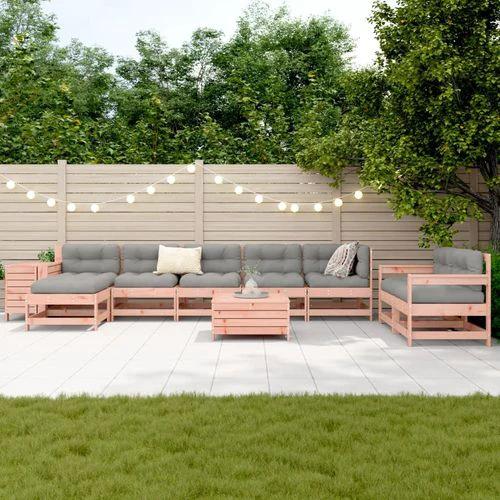 vidaXL vidaXL 10 Piece Garden Sofa Set Solid Wood Pine with Slatted Design for Outdoor Relaxation and Family Gatherings - Garden Sofa Sets
