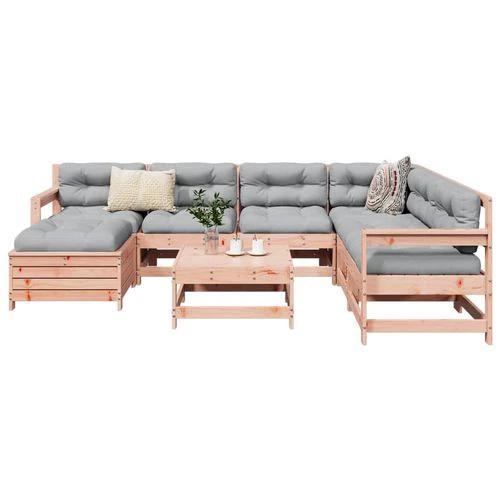 vidaXL vidaXL 8 Piece Garden Sofa Set with Cushions in Solid Pinewood for Outdoor Family Gatherings - Garden Sofa Sets