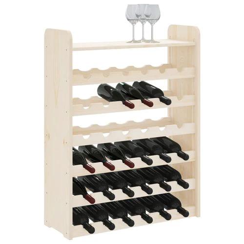vidaXL vidaXL Wooden Wine Rack 33x25x37 cm Solid Pine with Ample Storage for Wine Enthusiasts - Wine Rack