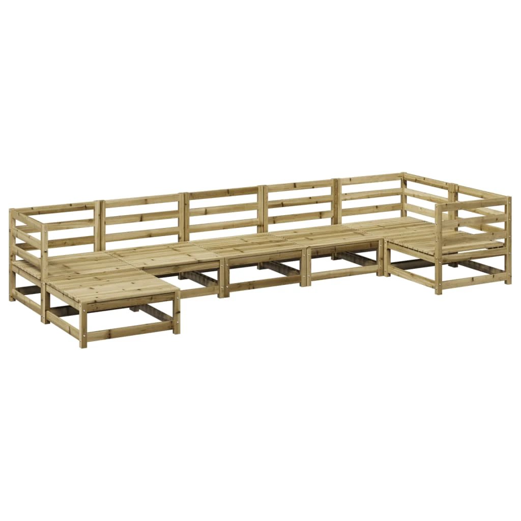 vidaXL vidaXL 7 Piece Garden Sofa Set Solid Wood Pine - Garden Sofa Sets