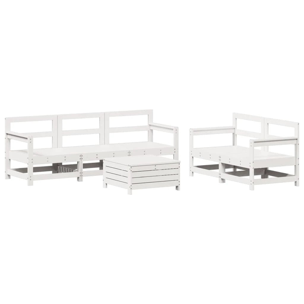 vidaXL 6 Piece Garden Sofa Set Solid Wood Pine by vidaXL