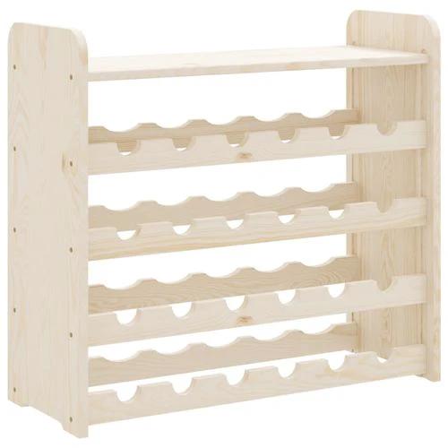 vidaXL Wooden Wine Rack 33x25x37 cm Solid Pine with Ample Storage for Wine Enthusiasts by vidaXL