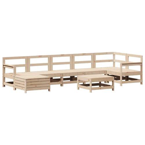 vidaXL vidaXL 8 Piece Garden Sofa Set Solid Wood Pine with Cushions for Outdoor Family Gatherings - Garden Sofa Sets