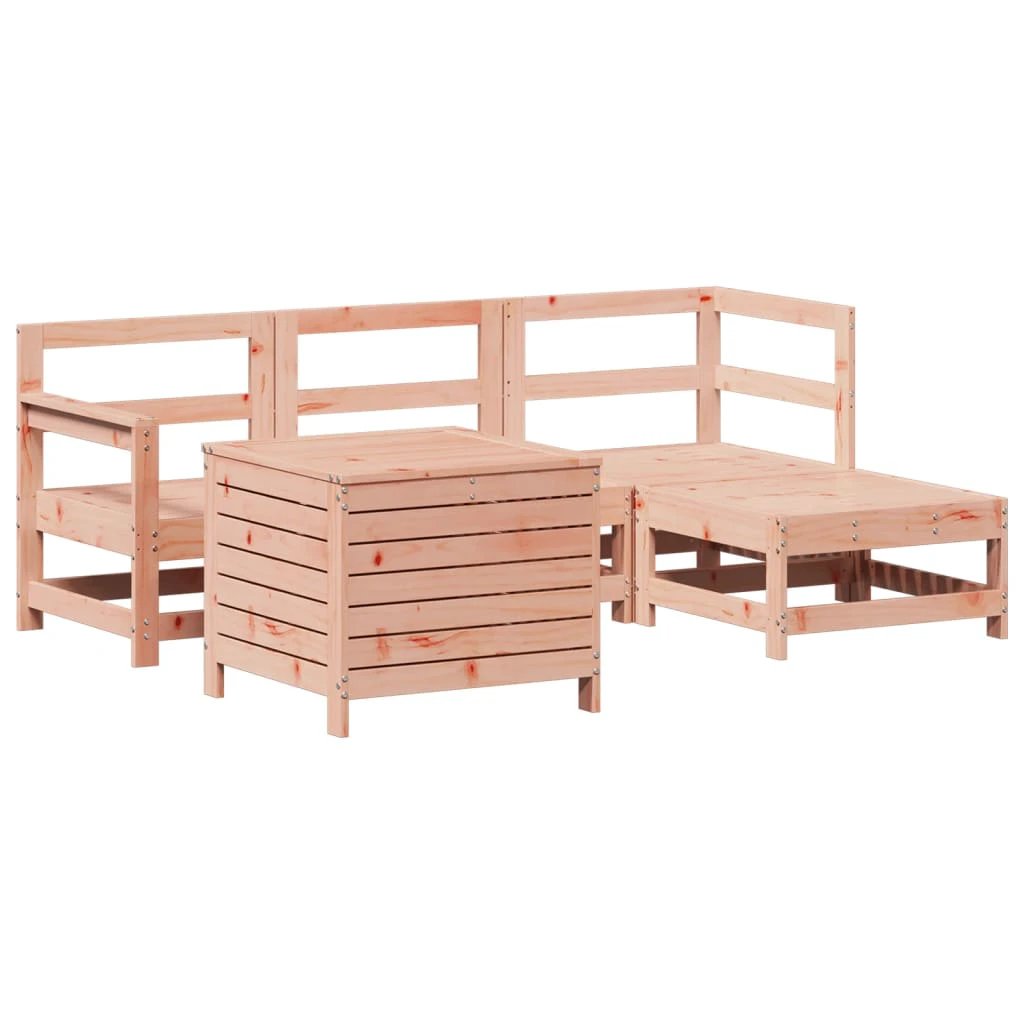 vidaXL 5 Piece Garden Sofa Set White Solid Wood Pine by vidaXL