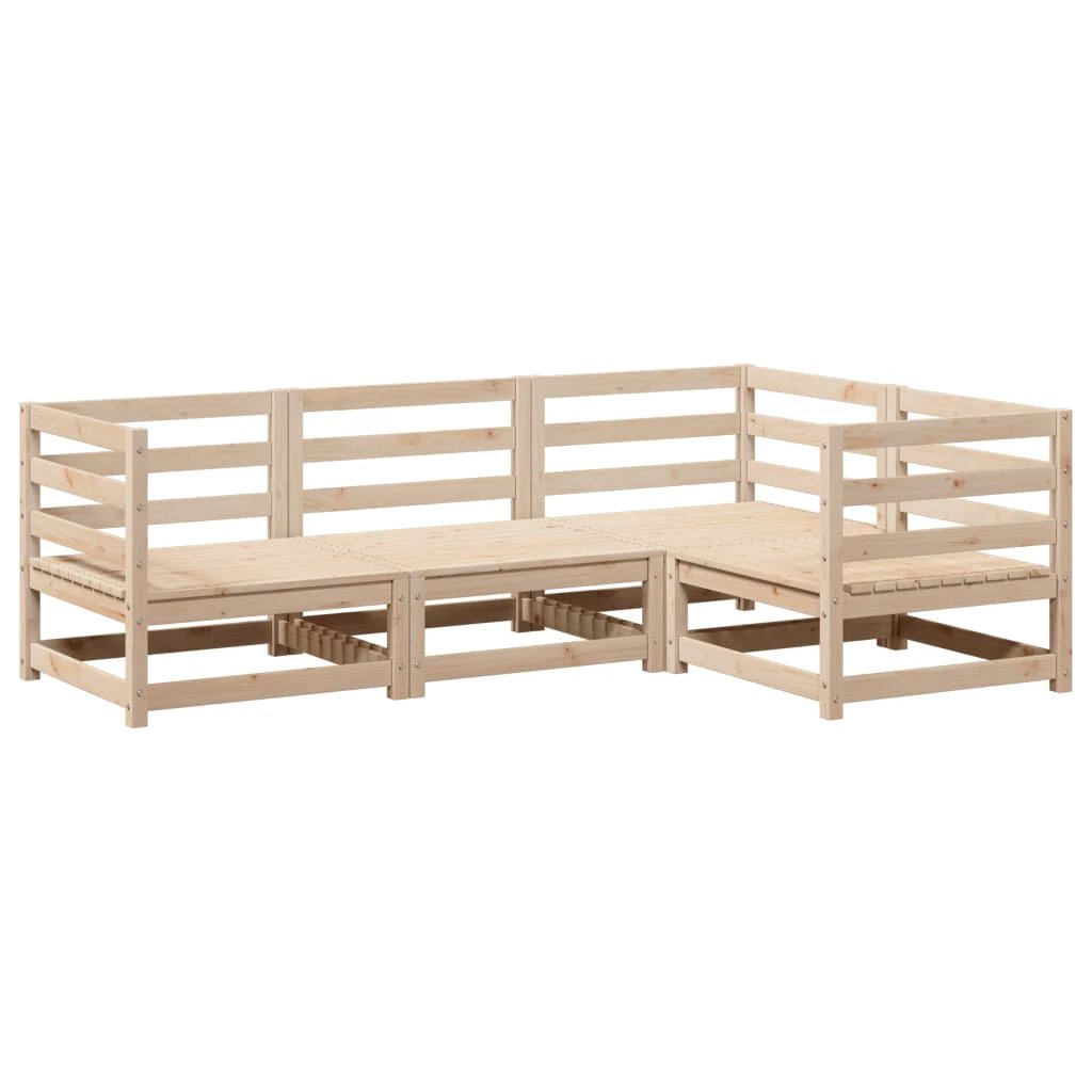 vidaXL vidaXL 4 Piece Garden Sofa Set Solid Wood Pine - Garden Sofa Sets