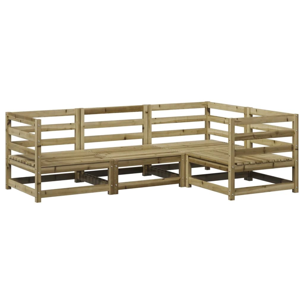 vidaXL 4 Piece Garden Sofa Set Solid Wood Pine by vidaXL