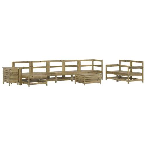 vidaXL vidaXL 10 Piece Garden Sofa Set Solid Wood Pine with Slatted Design for Outdoor Relaxation and Family Gatherings - Garden Sofa Sets