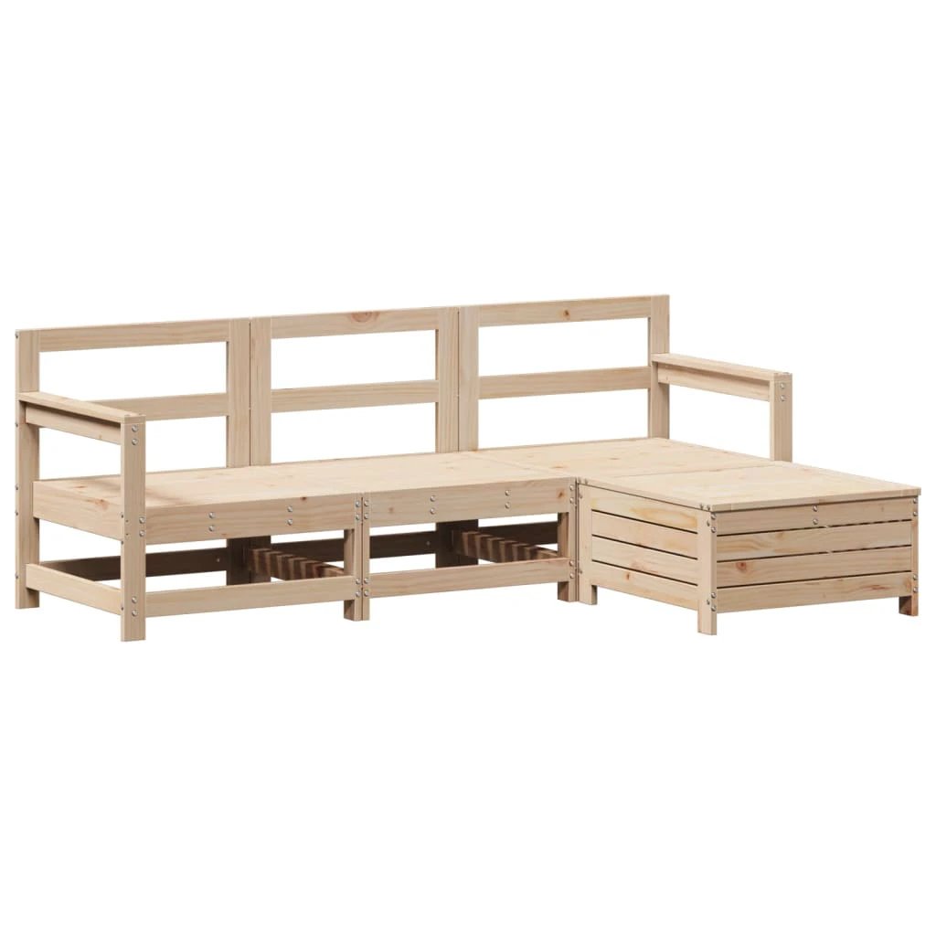 vidaXL vidaXL 4 Piece Garden Sofa Set Solid Wood Pine - Garden Sofa Sets