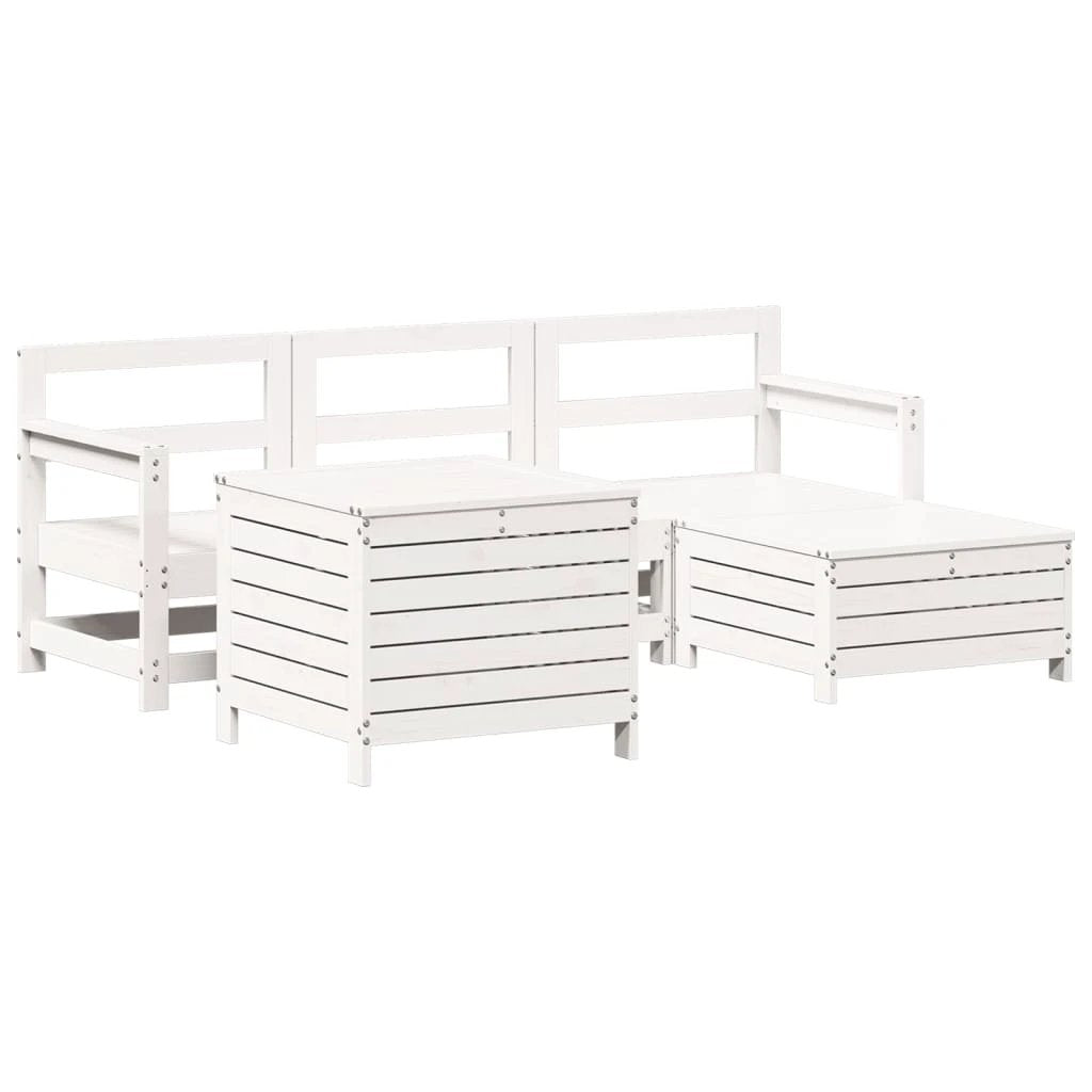 vidaXL vidaXL 5 Piece Garden Sofa Set Solid Wood Pine - Garden Sofa Sets