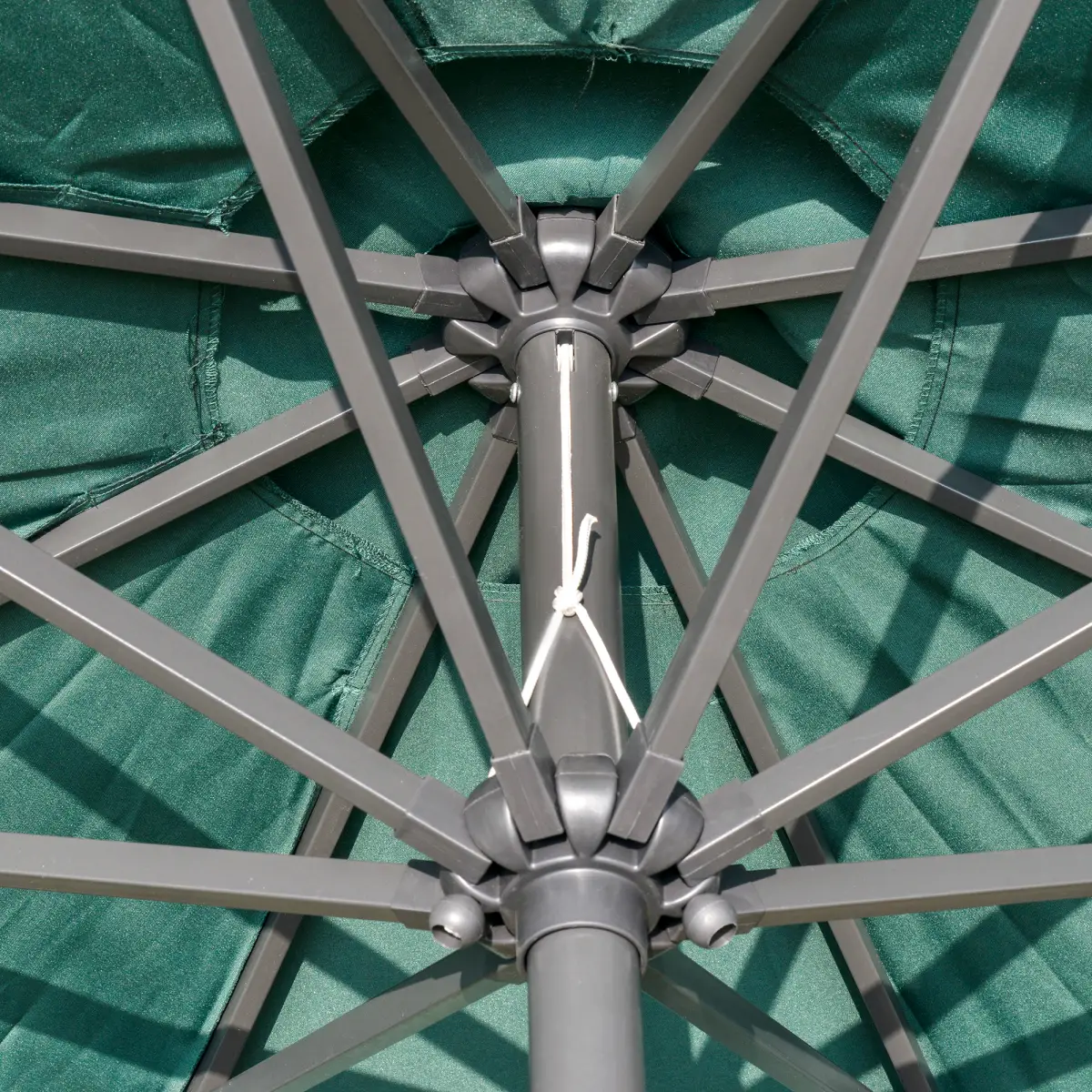 Outsunny Outsunny 24 LED Solar Powered Parasol Umbrella Garden Tilt Outdoor String Light - Parasol