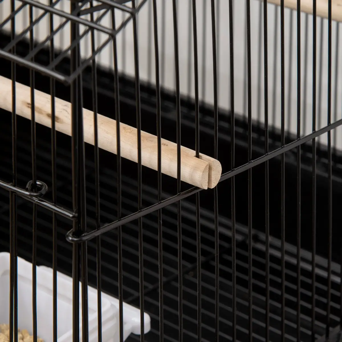 PawHut PawHut Metal Bird Cage Small with Perch Food Container Handle for Finch Canary - Pet Cage