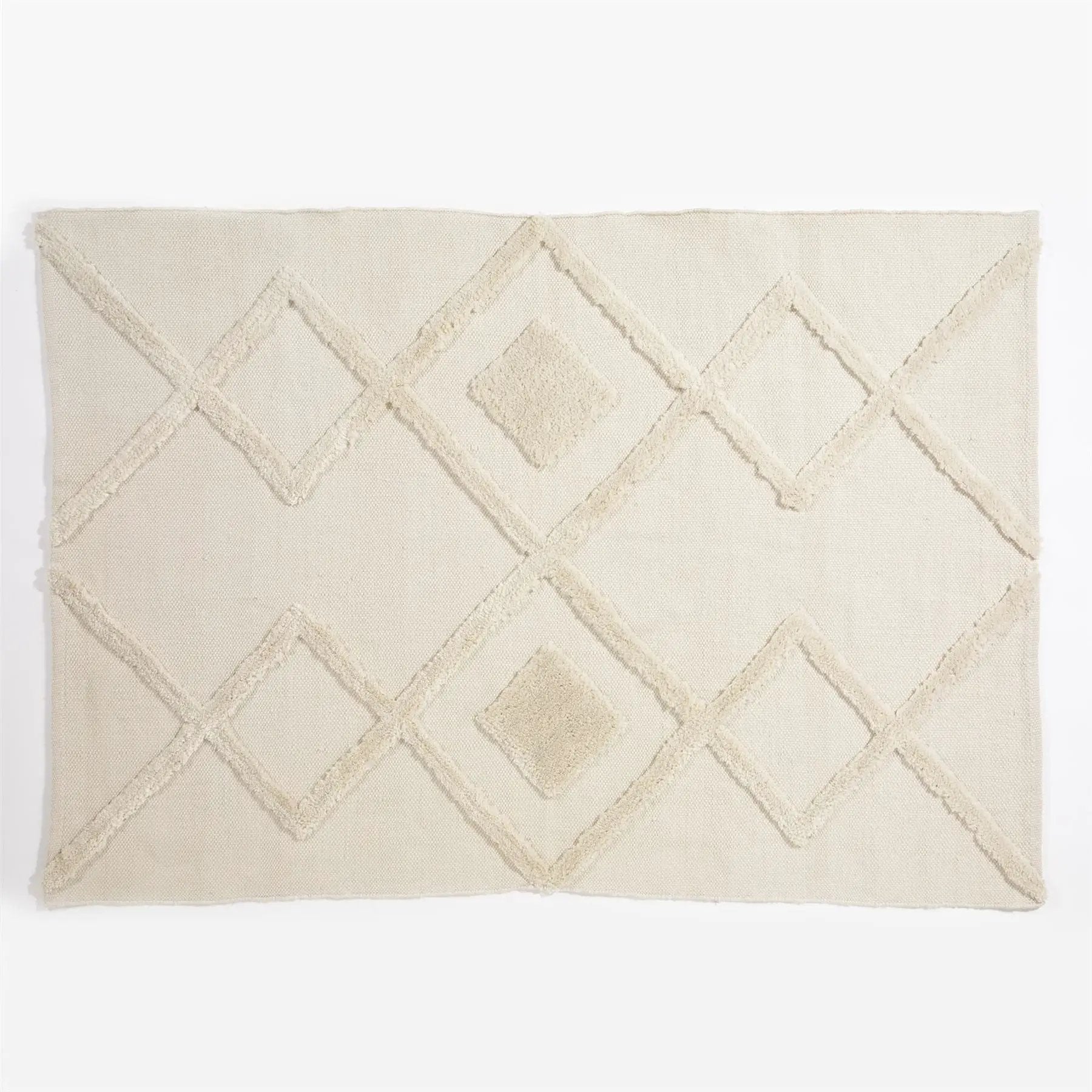 Esselle Home Windsor Geo Tufted 120x170cm Cream Rug - Rug