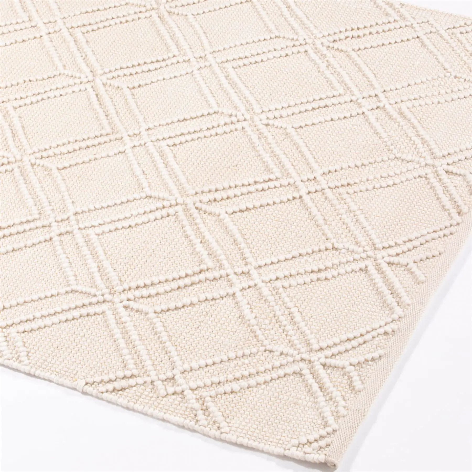 Esselle Home Blenheim Diamond 100% Pet 120x170cm Cream Rug - Rug